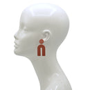 Geometric burnt umber Arch Earrings – 2.2" Statement Hoops