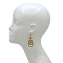 Traditional Indian Style Chandelier Earrings 2,5"