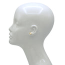 Solid Gold tone Heart Stud Earrings 0.5"