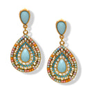Bohemian Teardrop Dangle Earrings 1.9"