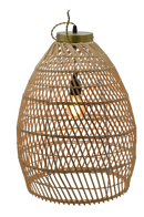 Bohemian Rattan Woven Pendant Light Classic Ceiling Lighting Fixture 22x16"