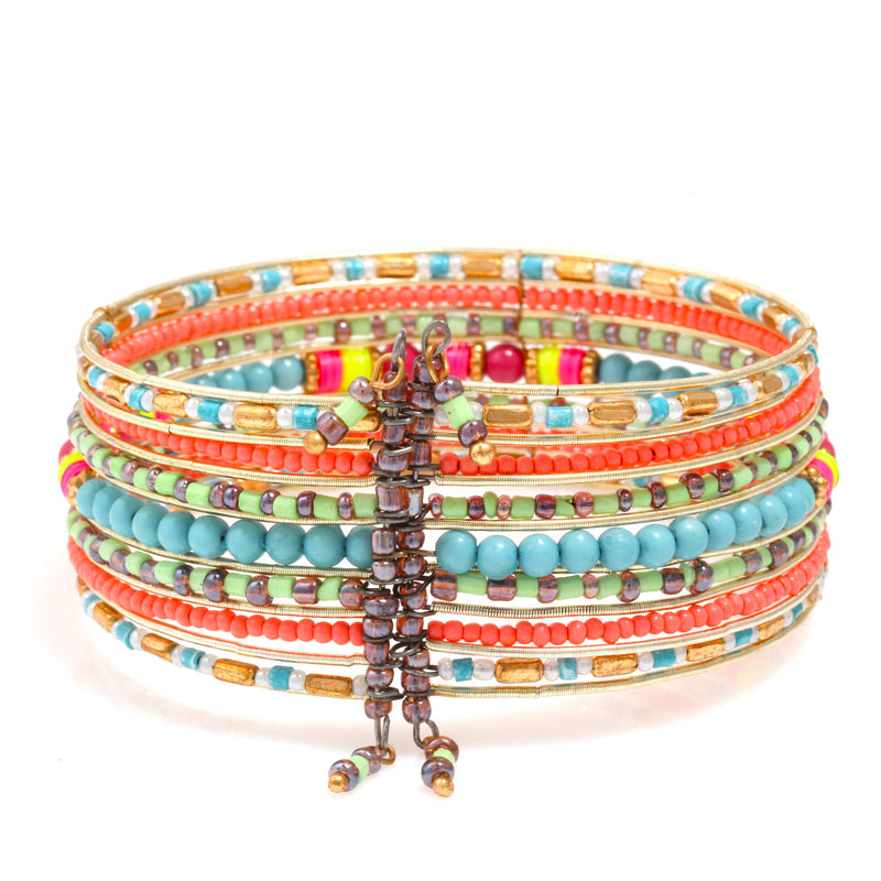 Multicolor Beads Stretch Bracelet