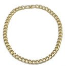 Gold Flat Curb Chain Necklace – Sleek & Stylish Unisex Jewelry 18"