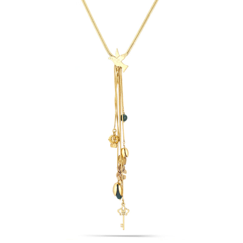 Gold-Tone Metal Mx Charm Necklace