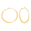 2.8" Large Gold Hoop Earrings – Chunky Statement Hoops – Classic & Bold Gold-Tone Fashion Jewelry