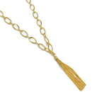 Gold Link Chains With Tassel Necklace