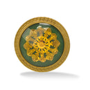 Antique Gold and Green Round faceted Adjustable Rings