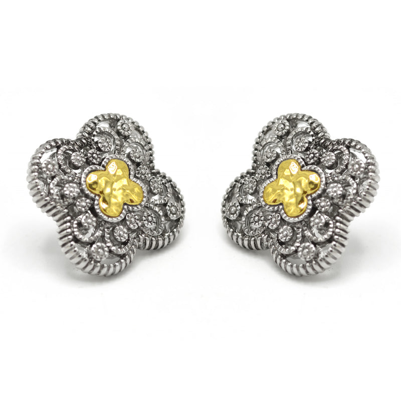 Two tone flower Earrings