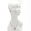 Two-Tone Cryl Sqr Earrings