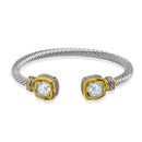 Two-Tone Bracelet with Striking  Crystal