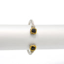 Two-Tone Bracelet with Striking  Crystal