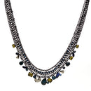 Black Metal Necklace with Multi-Color Faceted Crystals – Bold, Vibrant, and Perfect for Any Occasion! ✨