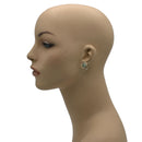 TWO TONE MULTI COLOR CRYSTAL POST EARRINGS