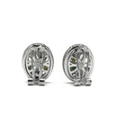 TWO TONE MULTI COLOR CRYSTAL POST EARRINGS