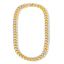 Gold Flat Curb Chain Necklace – Sleek & Stylish Unisex Jewelry 18"