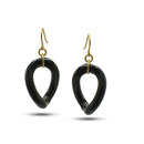 Black gold earrings