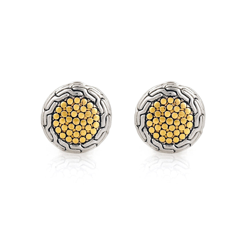 Silver and Gold dots Earrings