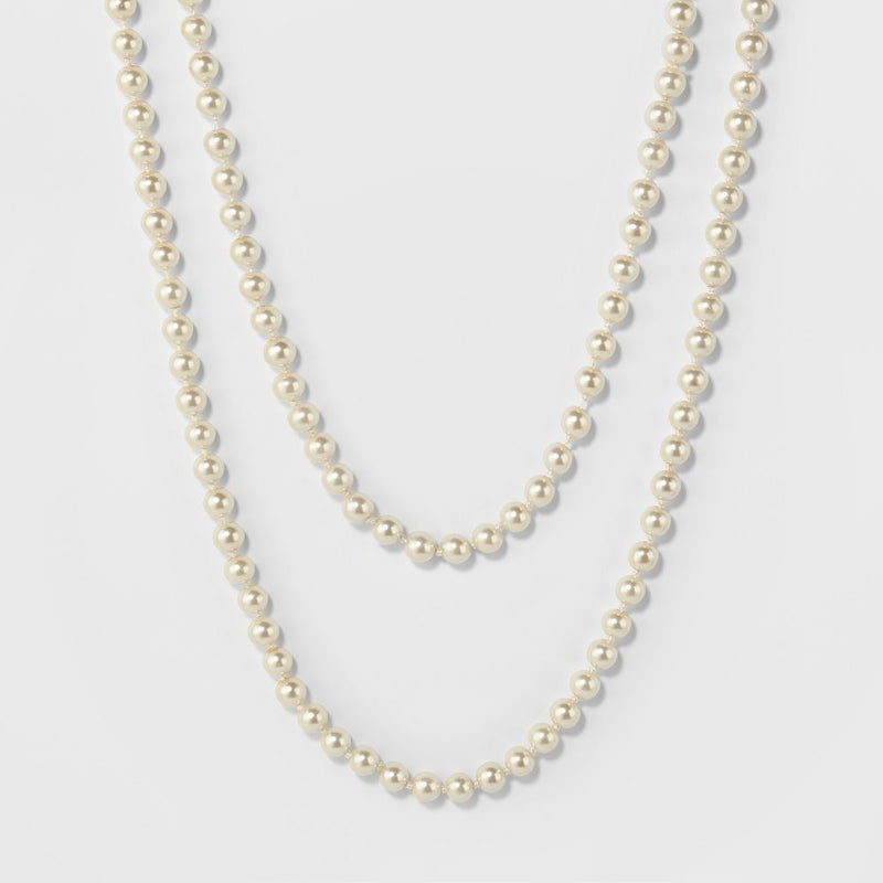 8Mm Cream Pearl 72" Long Necklace