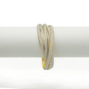 Gold Interlocking Glittering 5 Peaces Bangle Set