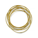 Gold Interlocking Glittering 5 Peaces Bangle Set