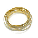 Gold Interlocking Glittering 5 Peaces Bangle Set