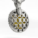 TWO TONE 1.8"INCHES PENDANT NECKLACE