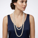 10MM White Pearl Long Necklace – 72 Inch Endless Pearl Strand, Elegant Classic Statement Jewelry for Women