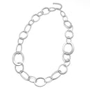 Rhodium Large Link Long Chain Necklace