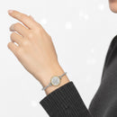 TWO TONE CRYSTAL MARCASITE FINISH  TWISTED ROPE  BRACELET