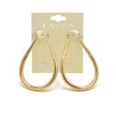 GOLD TEARDROP HOOP EARRINGS