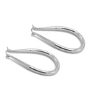 SILVER TEARDROP HOOP EARRINGS