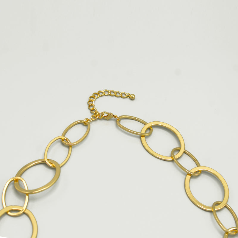 Gold Large Link Long Chain Necklace