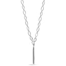 Silver Link Chains With Tassel Necklace