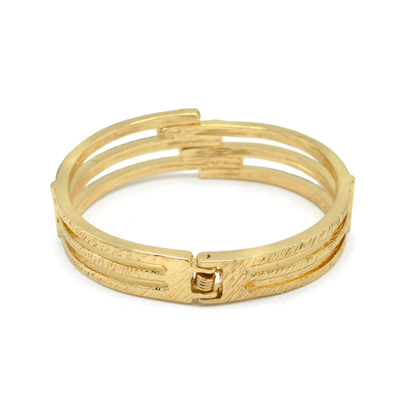 Gold glitter Oval hinge bracelet