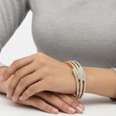 Gold glitter Oval hinge bracelet