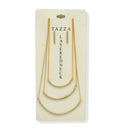 Gold Glittering Set Of 3 Necklace And Earrings Set