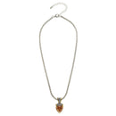 TWO TONE LIGHT TOPAZ CRYSTAL PENDANT NECKLACE