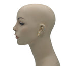 GOLD CRYSTAL TEARDROP PEARL STUD EARRING