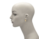 GOLD CREAM PEARL CRYSTAL  DROP EARRINGS