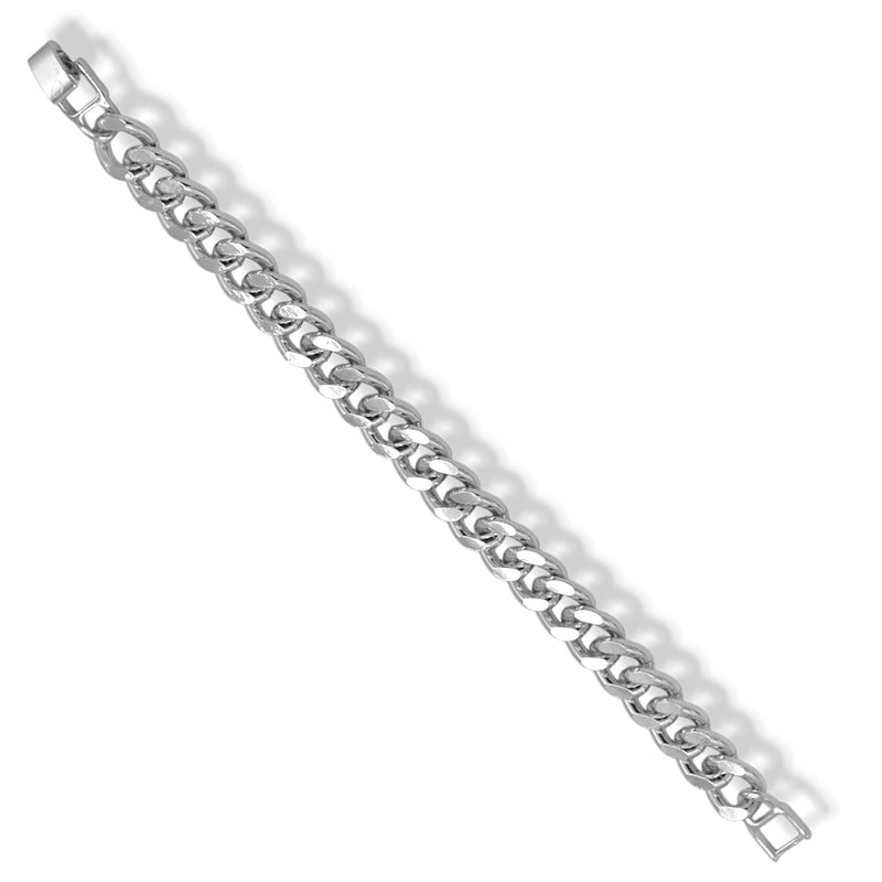 Silver Thick Curb Chain Bracelet 7.5"– Bold Statement Link Jewelry for Men & Women