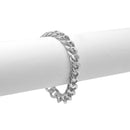 Silver Thick Curb Chain Bracelet 7.5"– Bold Statement Link Jewelry for Men & Women