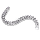 Silver Thick Curb Chain Bracelet 7.5"– Bold Statement Link Jewelry for Men & Women