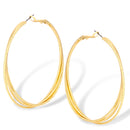 2.8" Large Gold Hoop Earrings – Chunky Statement Hoops – Classic & Bold Gold-Tone Fashion Jewelry