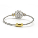 Two Tone Round Gold Dots Twisted Rope Bracelet
