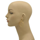 Gold circle drop earrings