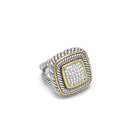 TWO-TONE CRYSTAL RING
