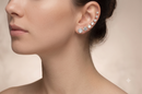 Women's Gold-Tone Stud & Glitter Hoop Earrings Set | 6-Pair Sparkling Rhinestone Solitaire Studs & Shimmer Hoop Multi-Pack | Fashion Costume Jewelry