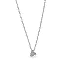 SILVER CRYSTAL PENDANT SHORT NECKLACE