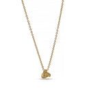 GOLD CRYSTAL PENDANT SHORT NECKLACE