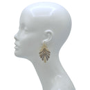 Gold Filigree Dangle Earrings – Lightweight Intricate Cutout Statement Jewelry for Women